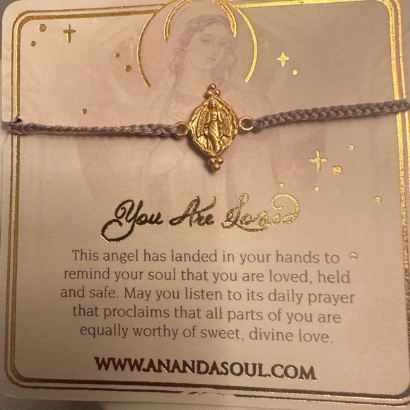 Ananda Soul Bracelet - You Are Loved - Brand New 22k Gold Plated - Picture 6 of 9